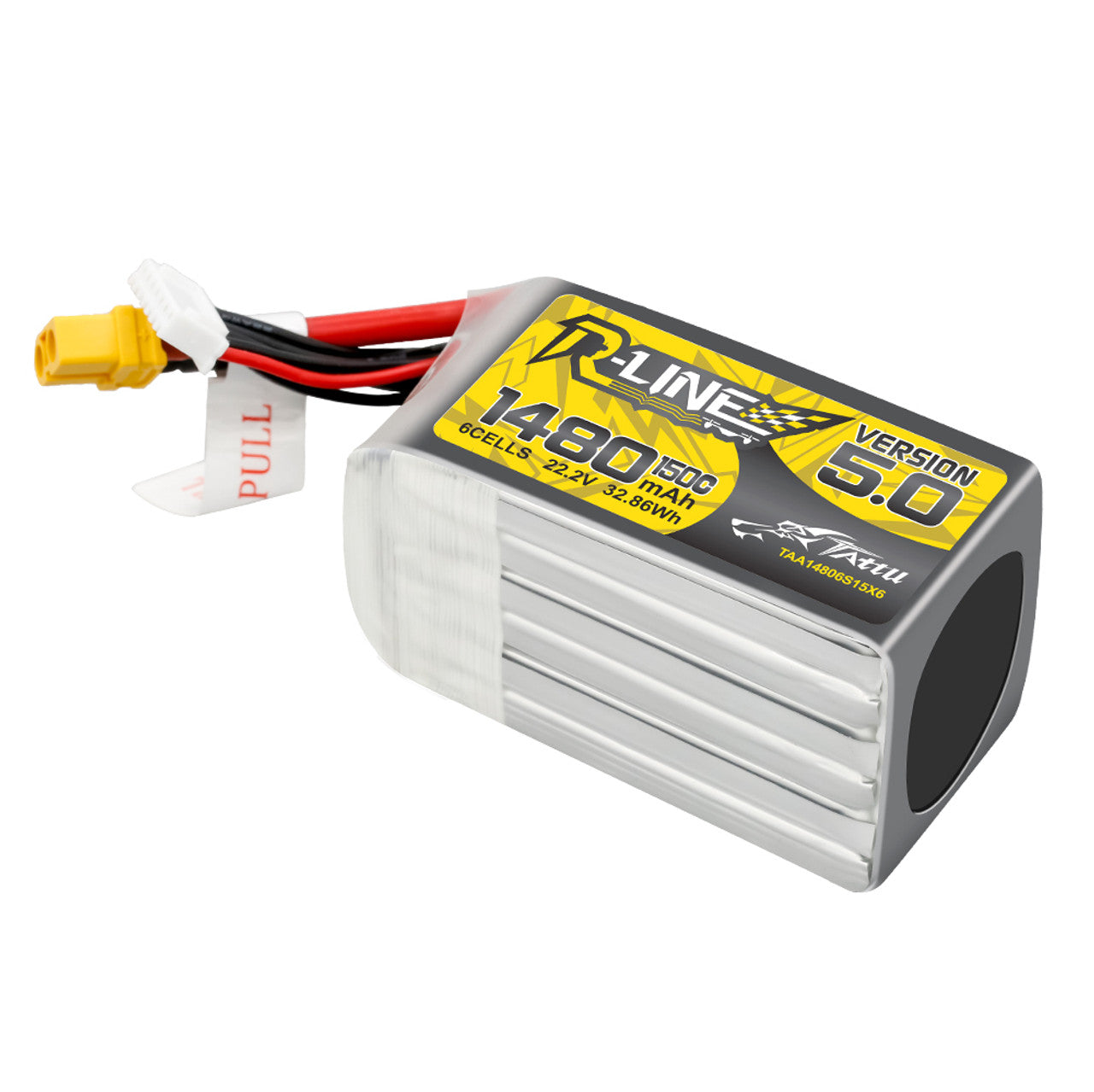 Batería Lipo Tattu 1480mAh 6S 150C R-Line con conector XT60