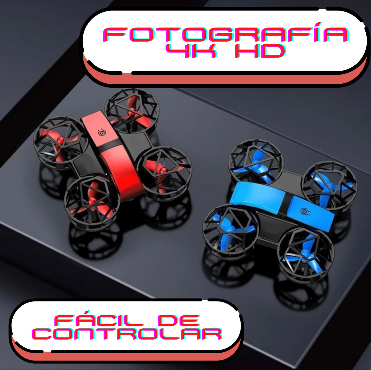 Mini-Four Axis Drone con camara 4k wi-fi