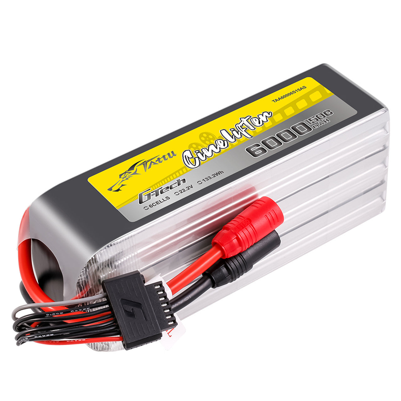 Batería Lipo Tattu G-Tech 6000mAh 6S 150C con conector AS150