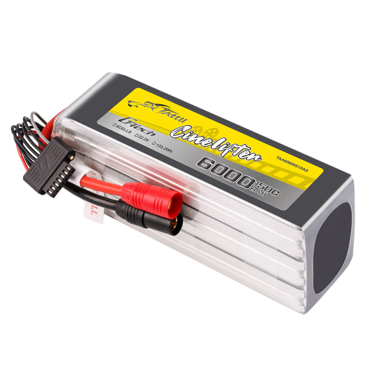 Batería Lipo Tattu G-Tech 6000mAh 6S 150C con conector AS150