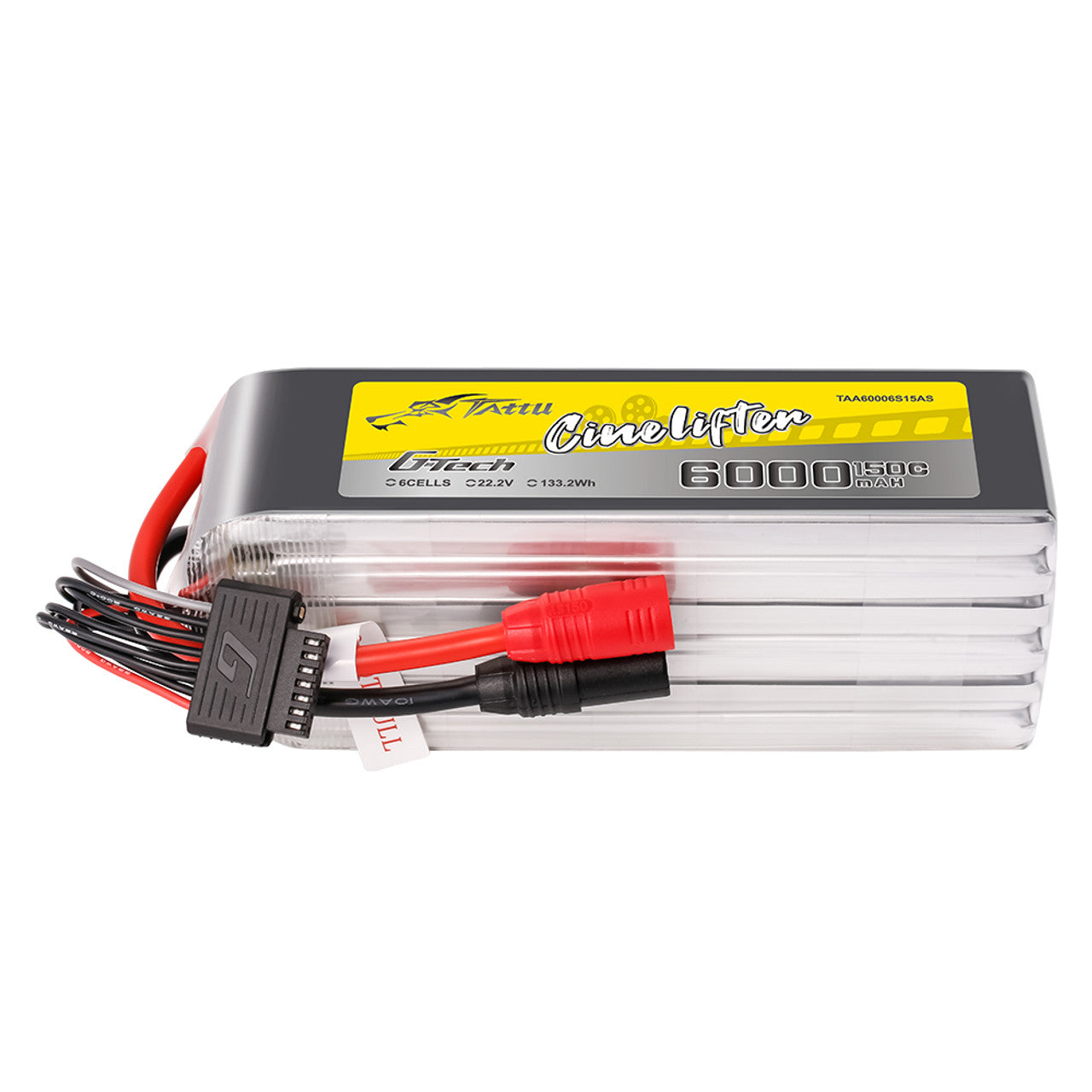 Batería Lipo Tattu G-Tech 6000mAh 6S 150C con conector AS150