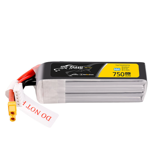 Batería Lipo Tattu 750mAh 15.2V 4S HV 95C HV con conector XT30