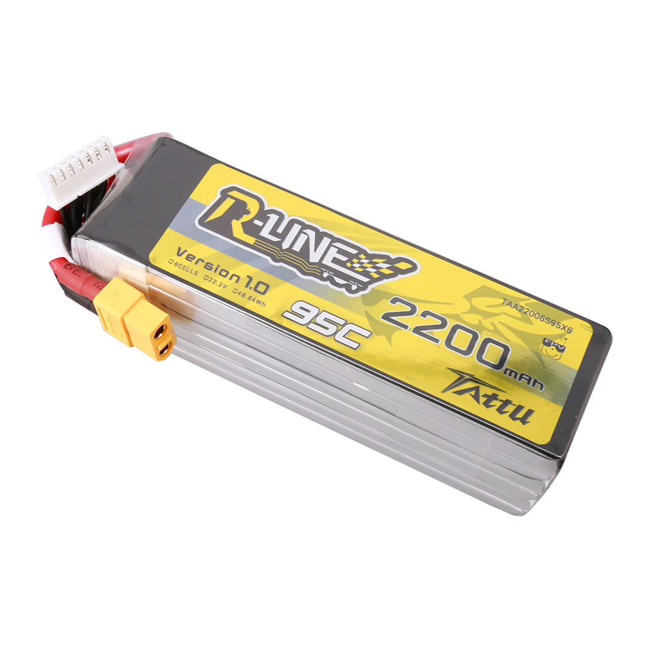 Tattu 2200mah 6S 95C 22.2V R-Line con conector XT60 para drone de 7"
