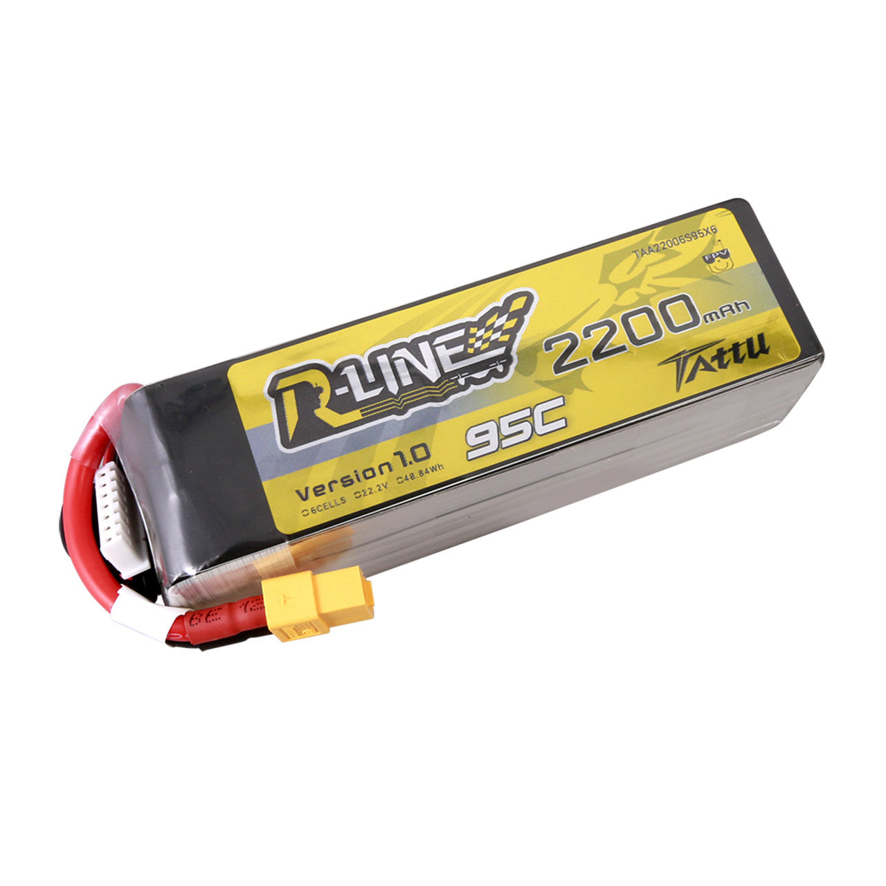 Tattu 2200mah 6S 95C 22.2V R-Line con conector XT60 para drone de 7"