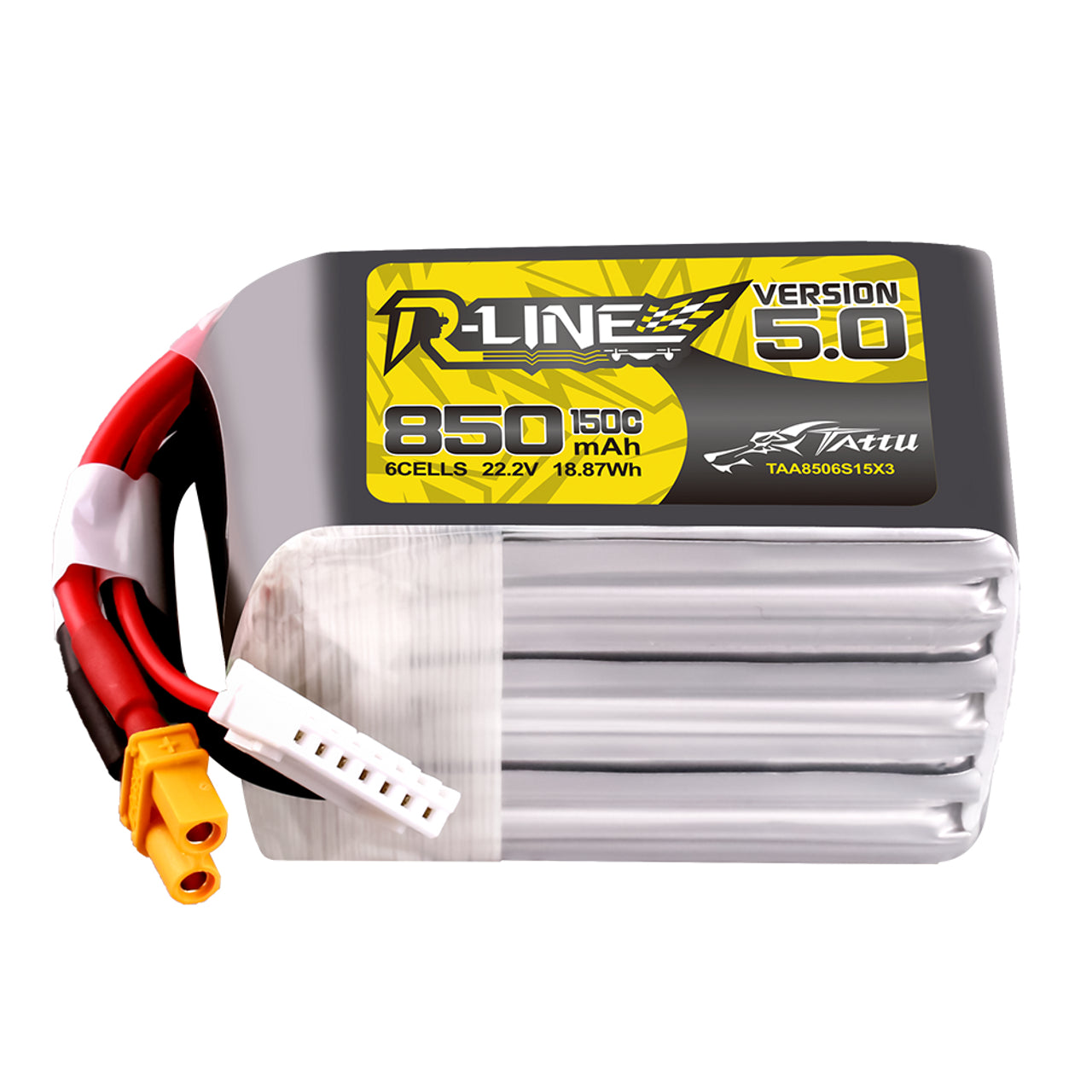 Tattu R-Line Version 5.0 850mAh 6S 22.2V 150C con conector XT30U-F
