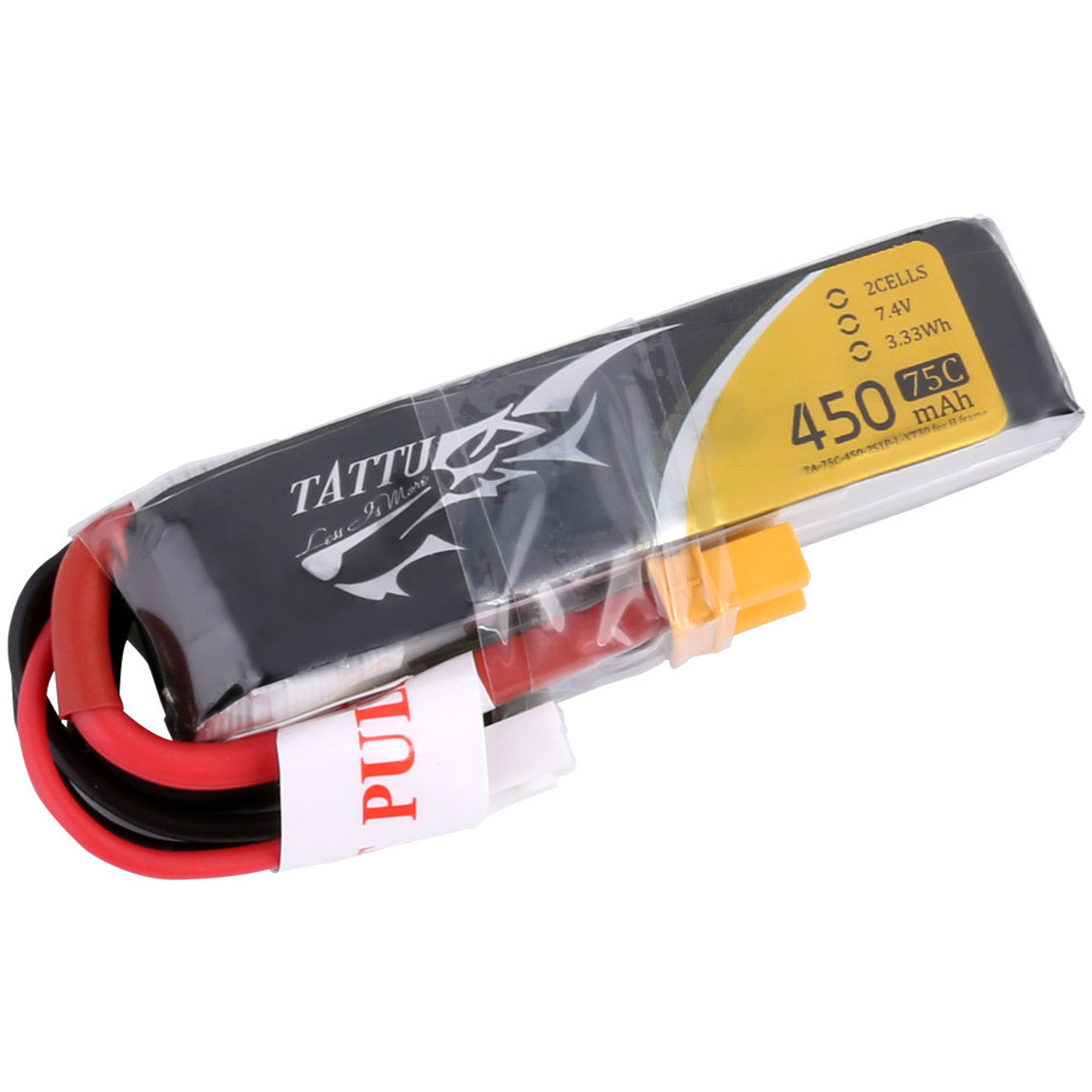 Batería Lipo TATTU 450 mah 2S 7.4V 75C conector XT30