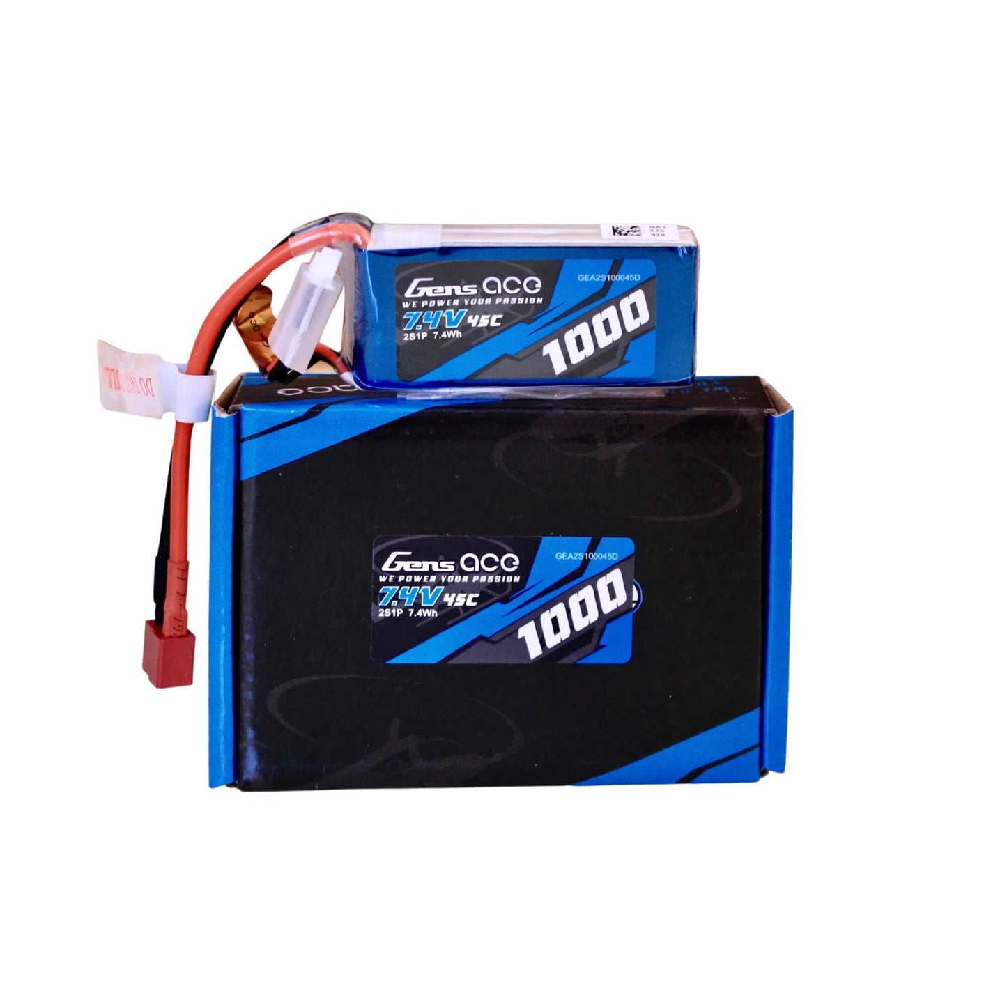 Batería Lipo TATTU 1000 mah 2S 7.4V 45C conector Deans