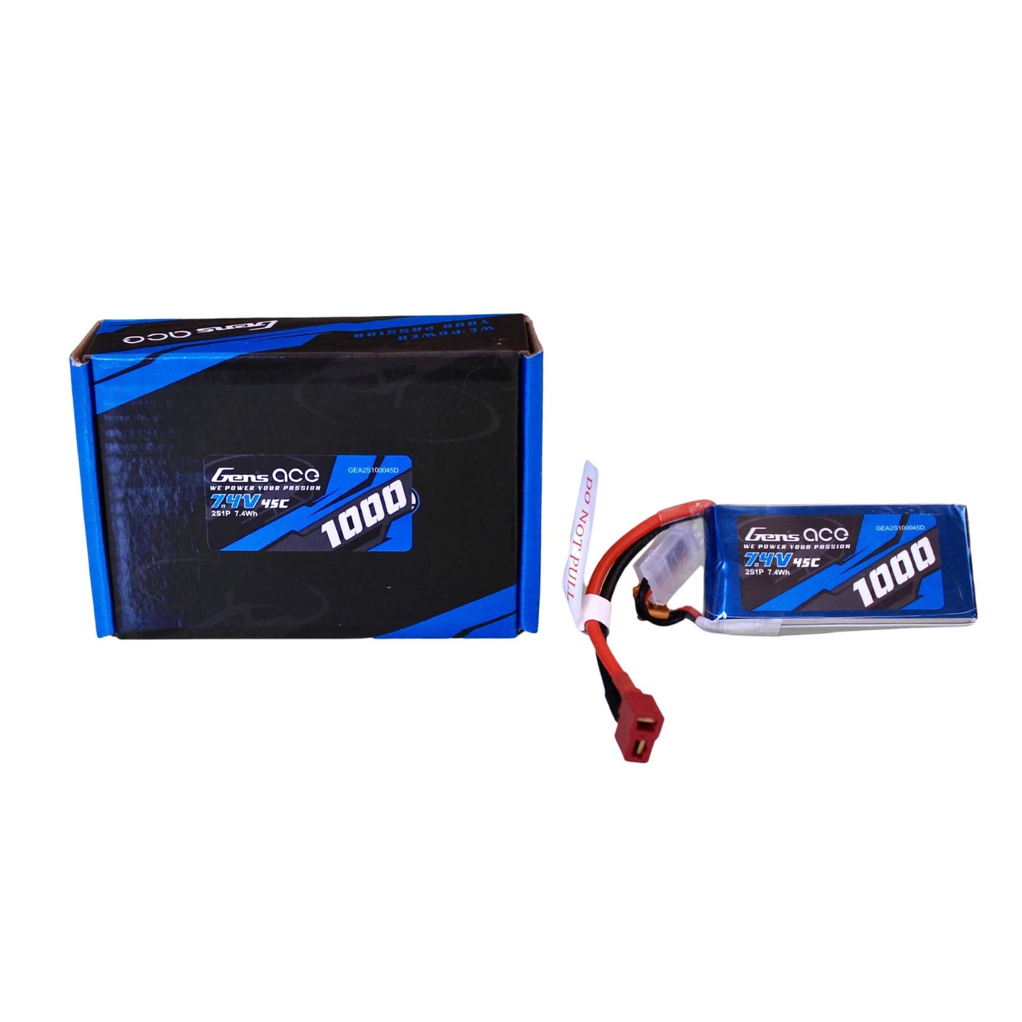 Batería Lipo TATTU 1000 mah 2S 7.4V 45C conector Deans