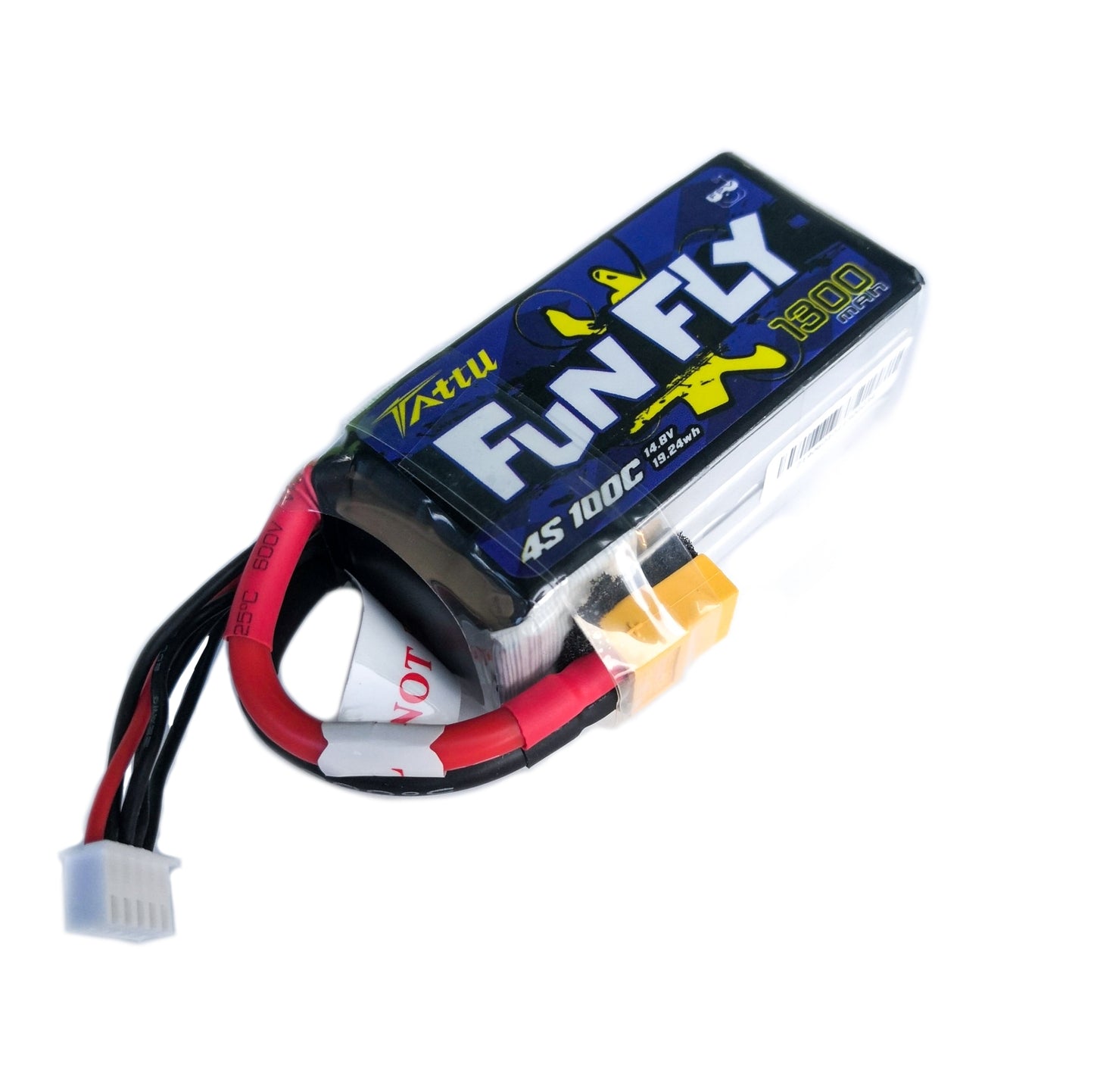 3 Pack - Batería Lipo TATTU 1300 mah 4S 14.8V 100C con conector XT60