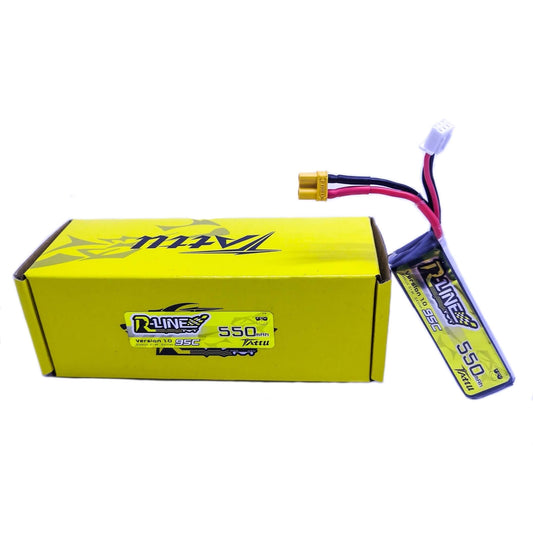 4 Pack - Batería Lipo Tattu RLINE 550 mah 7.4v 2s 95c con conector XT30