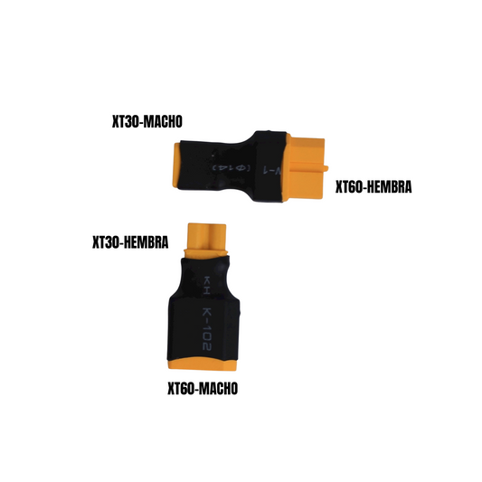 Convertidor XT60 Hembra - XT30 Macho