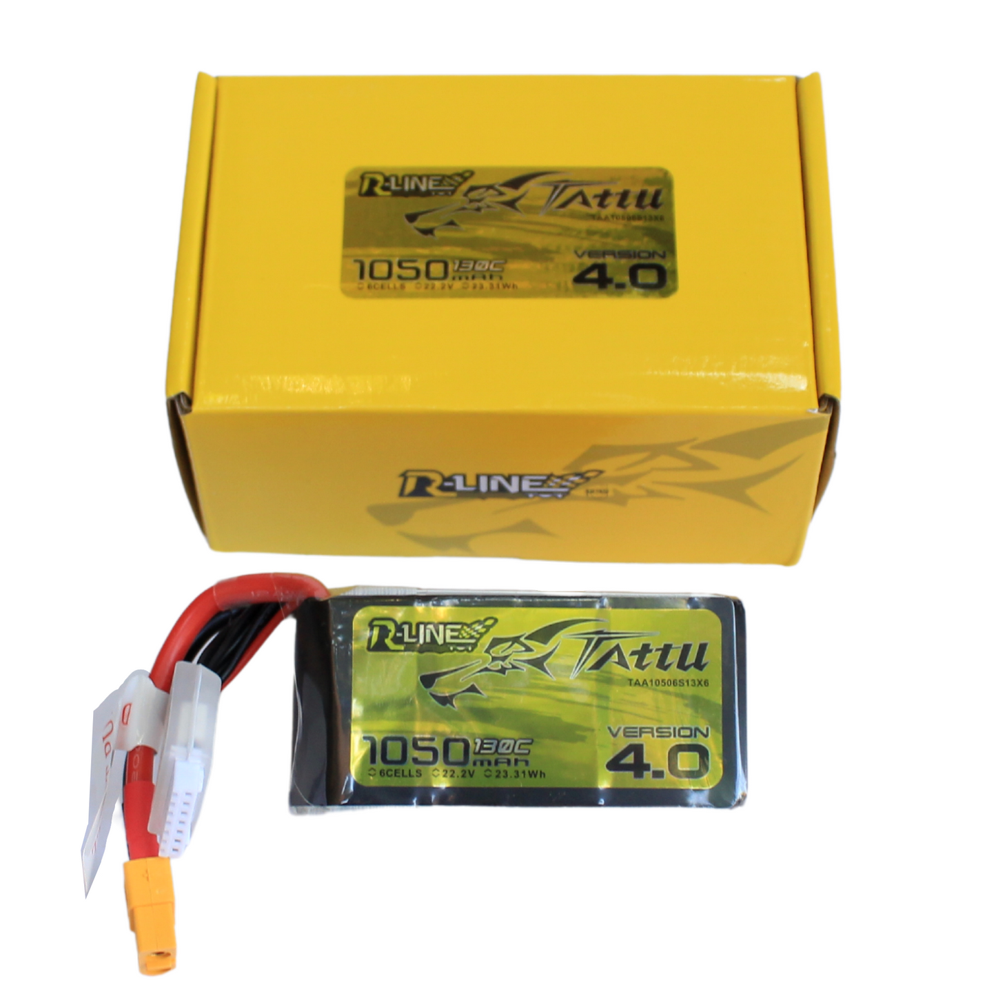 Batería Lipo Tattu R-line 1050 mah 6S 22.2V 130C conector XT60