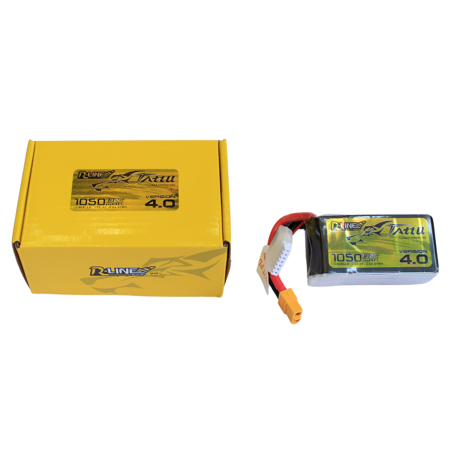 Batería Lipo Tattu R-line 1050 mah 6S 22.2V 130C conector XT60