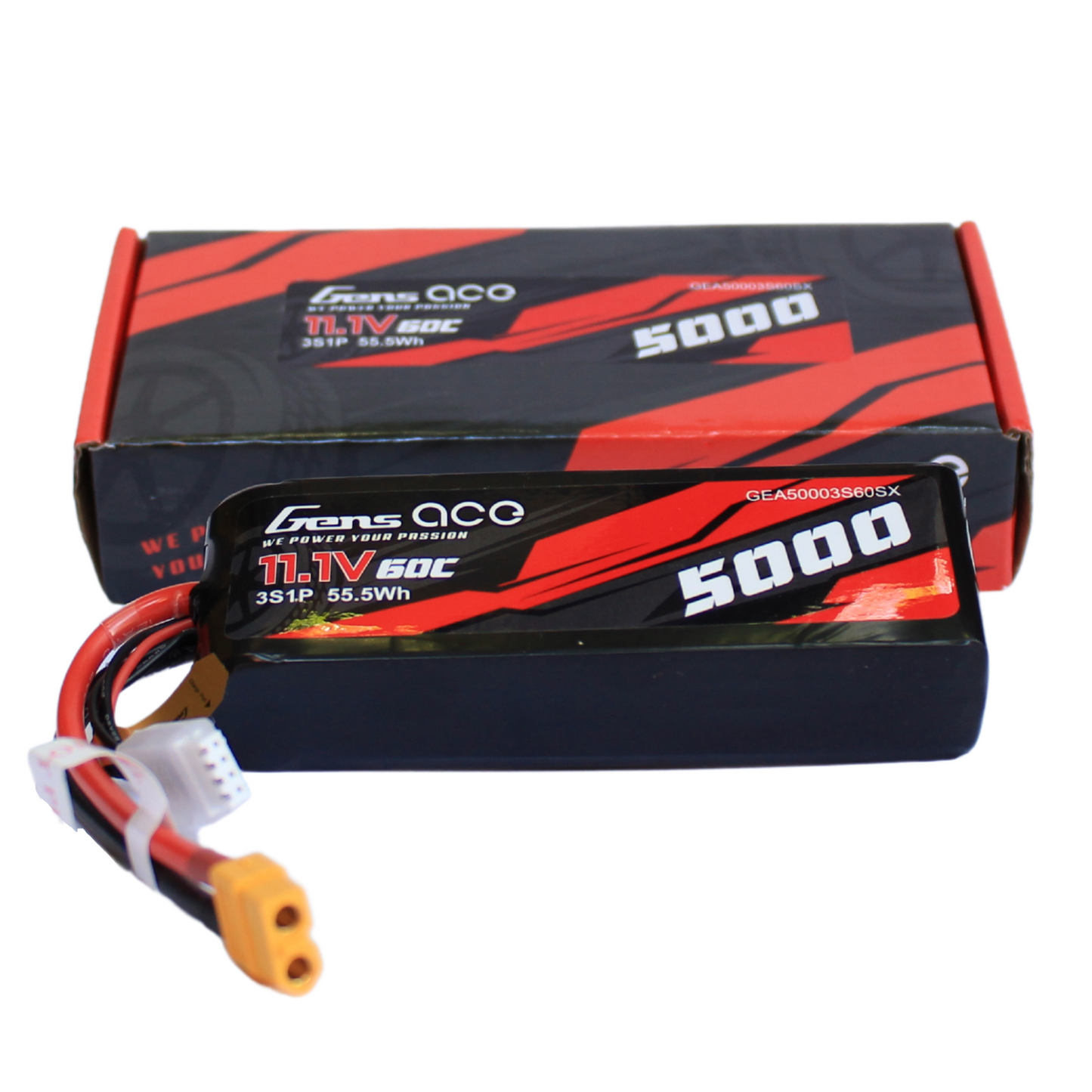 Bateria Lipo GENS ACE 5000 mah 3s 11.1v 60C con conector XT60