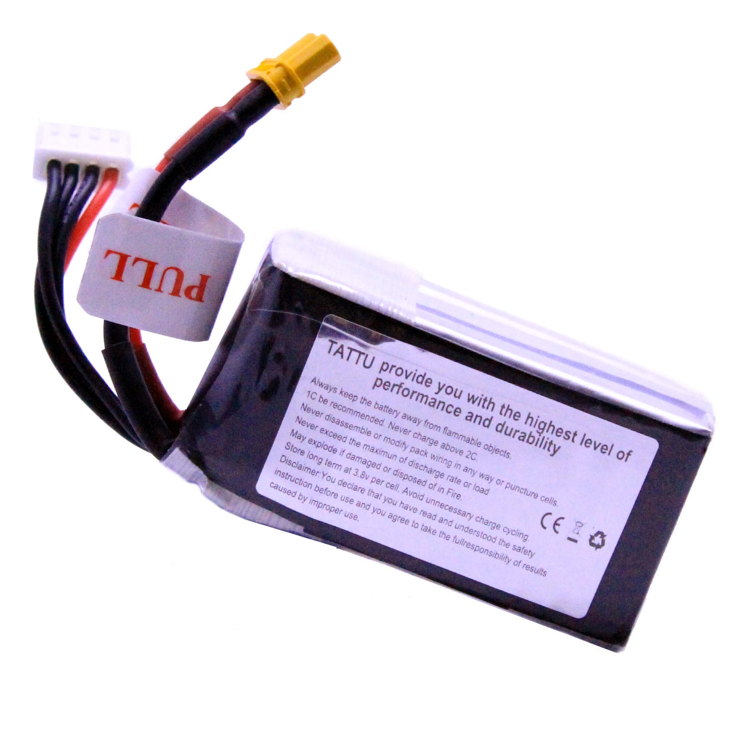 Batería Lipo TATTU 850 mah 3S 75C conector XT30