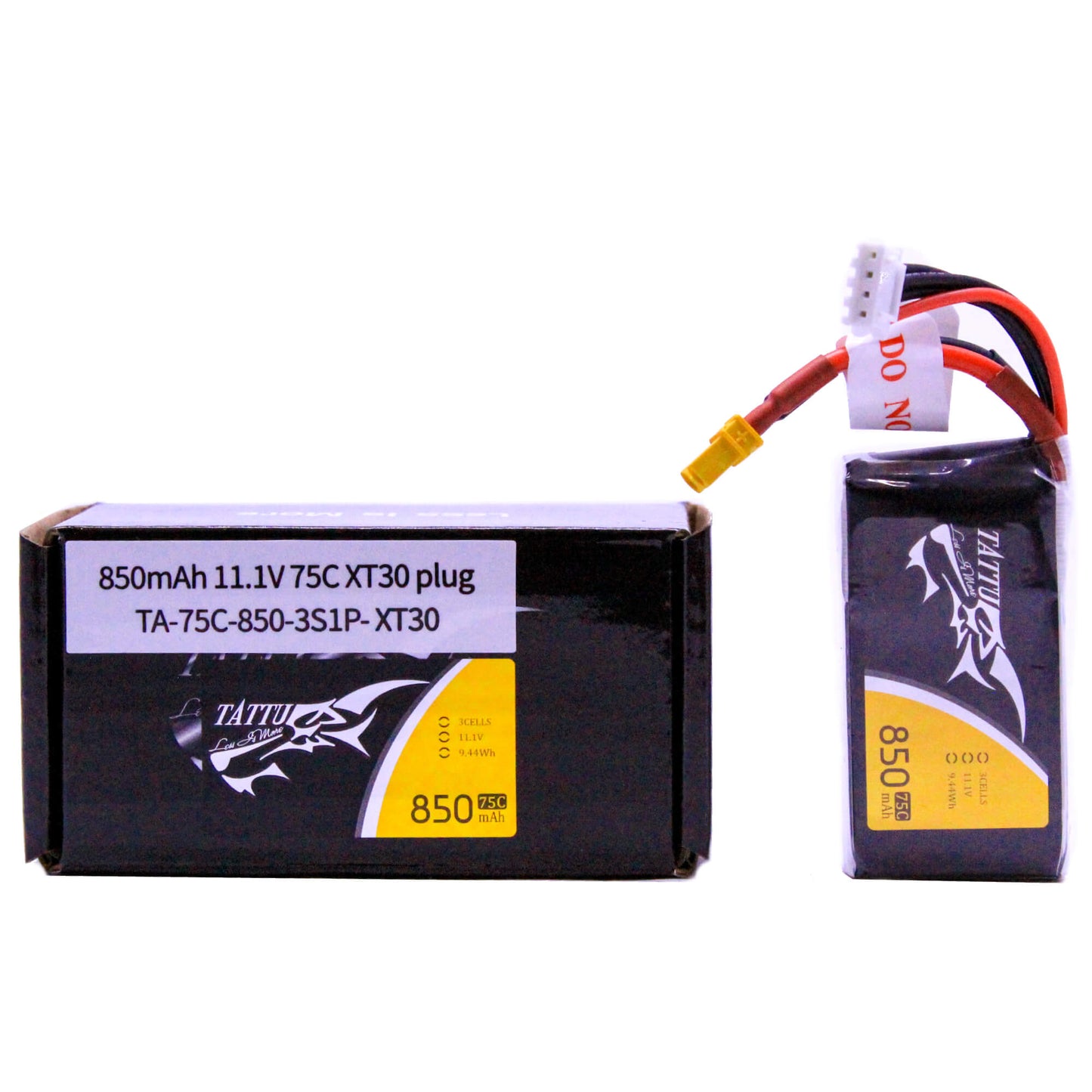 Batería Lipo TATTU 850 mah 3S 75C conector XT30