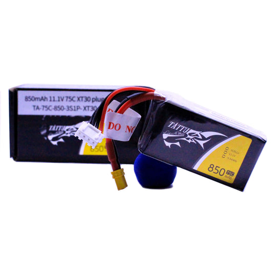 Batería Lipo TATTU 850 mah 3S 75C conector XT30