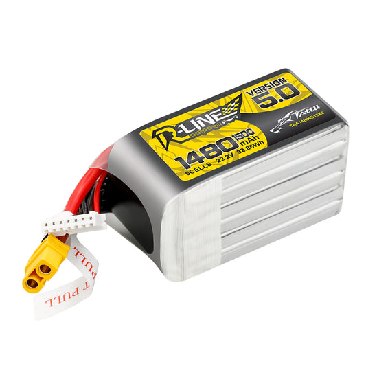 Batería Lipo Tattu 1480mAh 6S 150C R-Line con conector XT60
