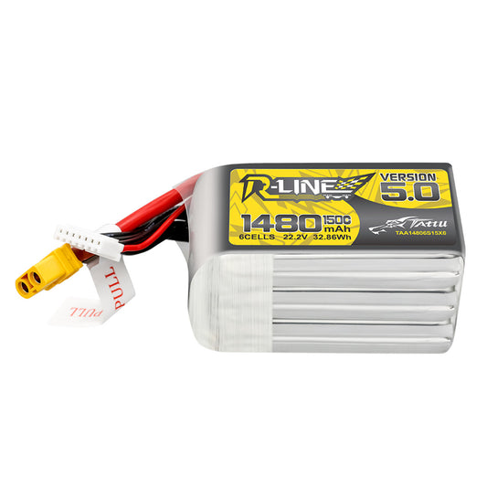 Batería Lipo Tattu 1480mAh 6S 150C R-Line con conector XT60