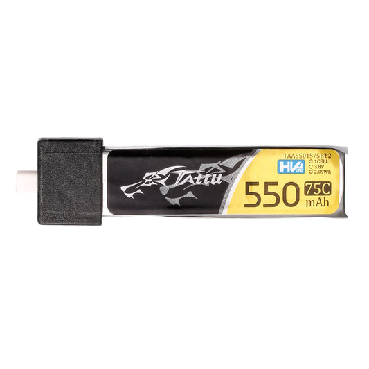 5 Pack - Batería Lipo TATTU 550 mah 1S 3.8 HV 75C conector BT2.0