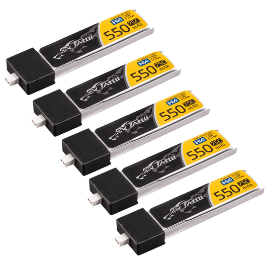 5 Pack - Batería Lipo TATTU 550 mah 1S 3.8 HV 75C conector BT2.0