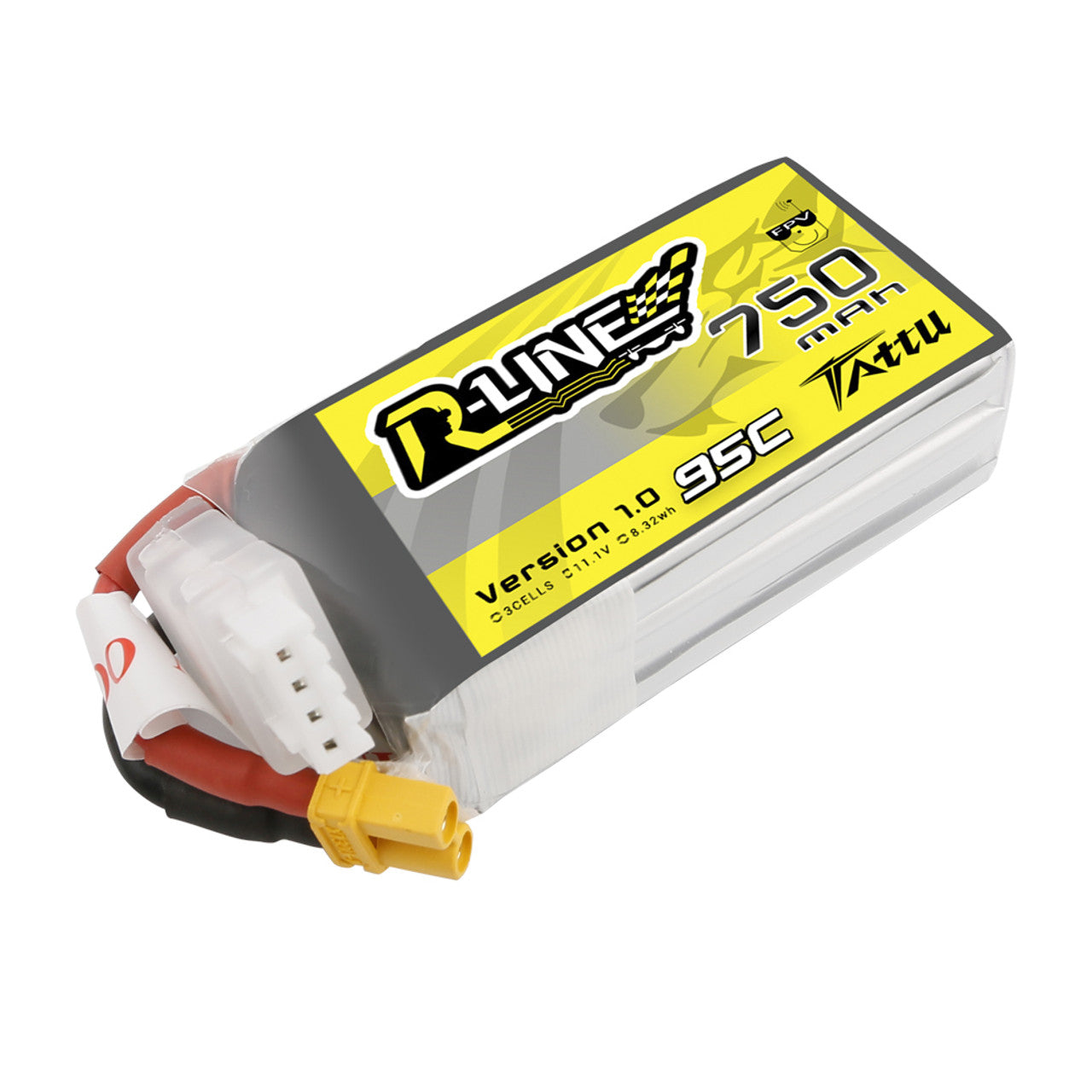 Batería Lipo Tattu RLINE 750 Mah 11.1v 3s 95c conector XT30