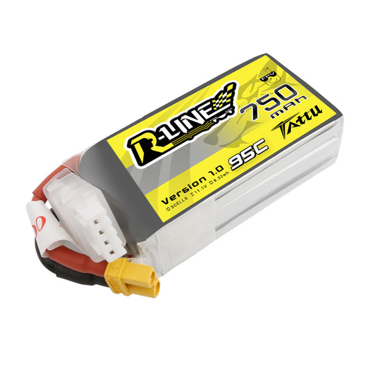 Batería Lipo Tattu RLINE 750 Mah 11.1v 3s 95c conector XT30