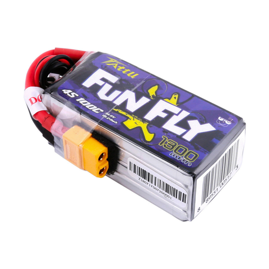 Batería Lipo Tattu FUNFLY 1300 mah 14.8V 4S 100C conector XT60