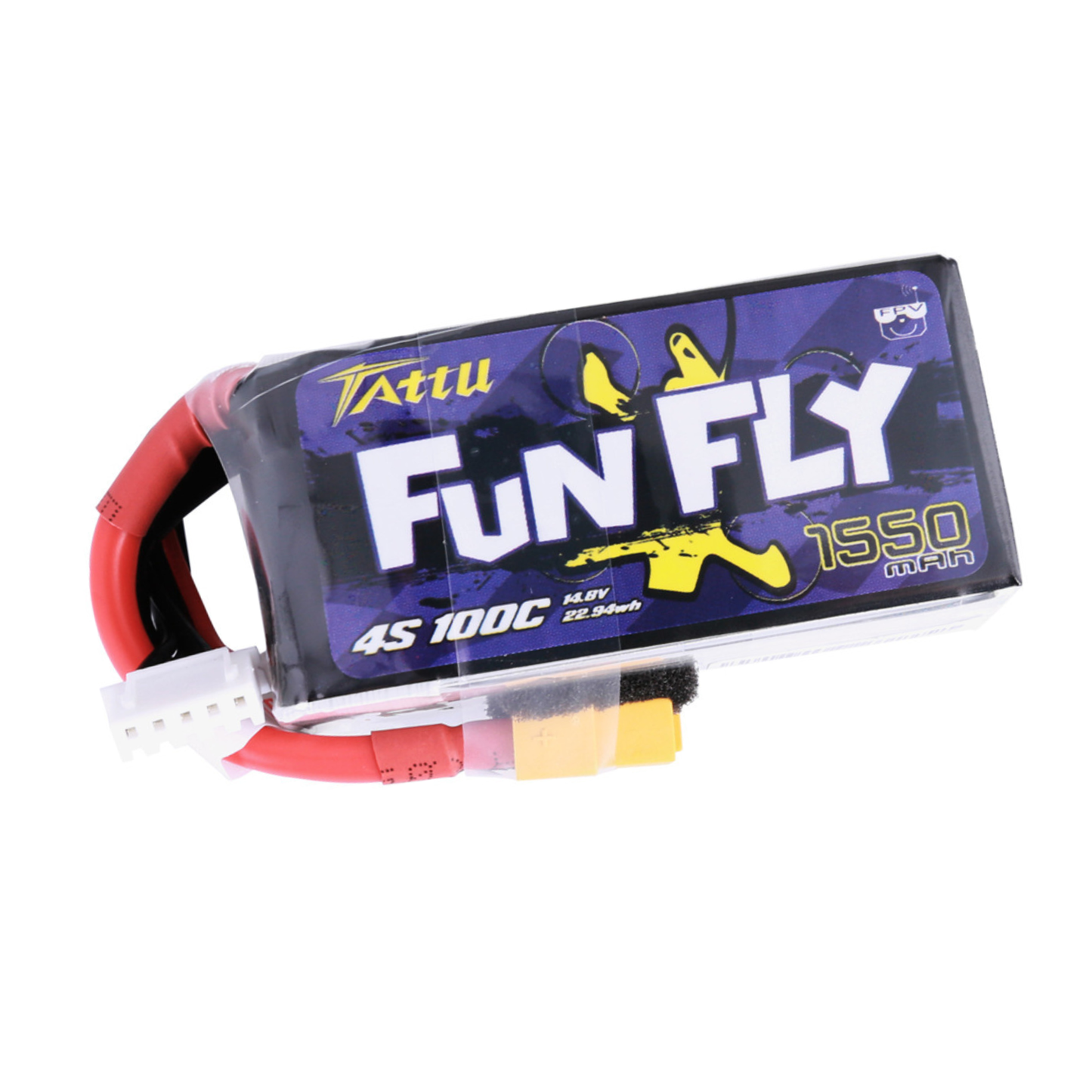 Batería Lipo Tattu FUNFLY 1550 mah 14.8V 4S 100C conector XT60
