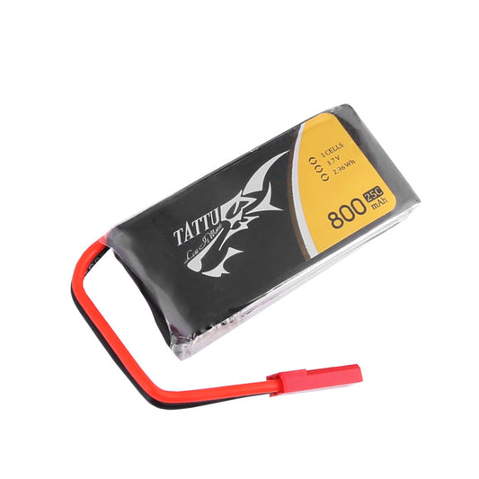 6 Pack - Batería Lipo TATTU 800 mah 1S 25C conector JST