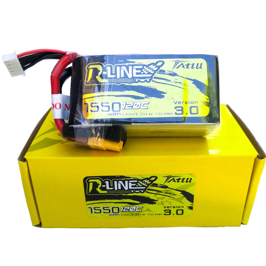 Batería Lipo TATTU R-LINE 1550 mah 4S 120C conector XT60