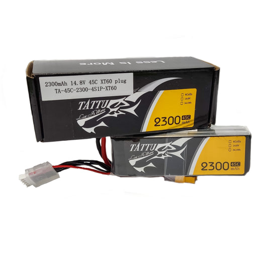 Batería Lipo TATTU 2300 mah 4S 75C conector XT60