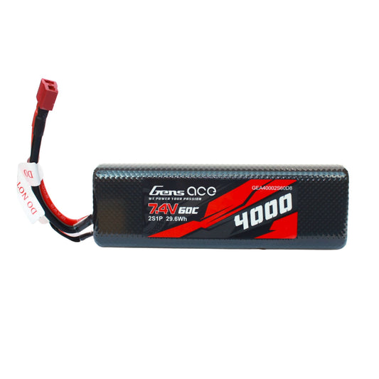 Bateria Lipo GENS ACE HardCase 4000 mah 2s 7.4V 60C con conector JST