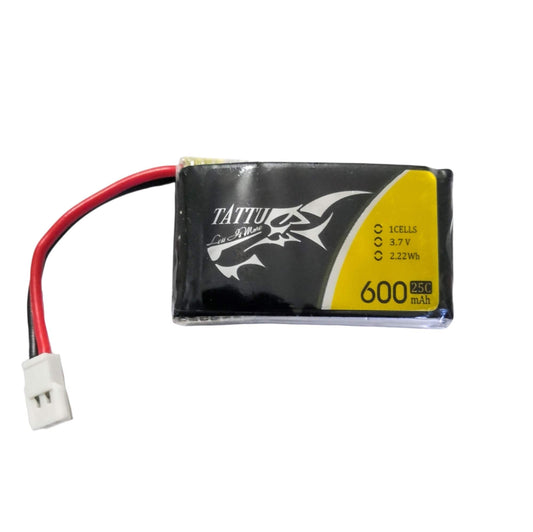 Batería Lipo TATTU 600 mah 1s 3.7V 25C conector Molex