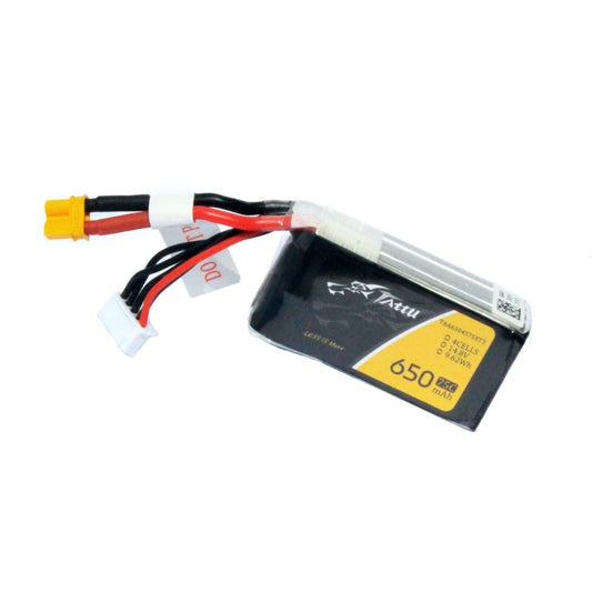 Batería Lipo TATTU 650 mah 14.8V 4S 75C con conector XT30