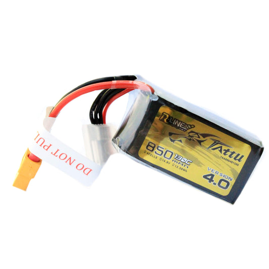 Batería Lipo TATTU RLINE V4 850 mah 14.8V 4S 150C con conector XT30U-F