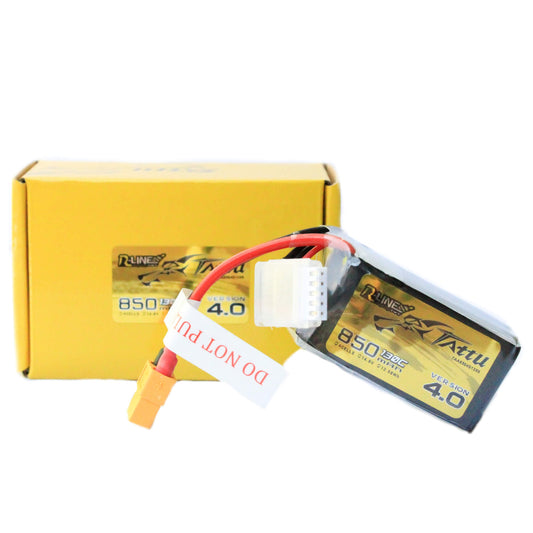 Batería Lipo TATTU RLINE V4 850 mah 14.8V 4S 150C con conector XT30U-F