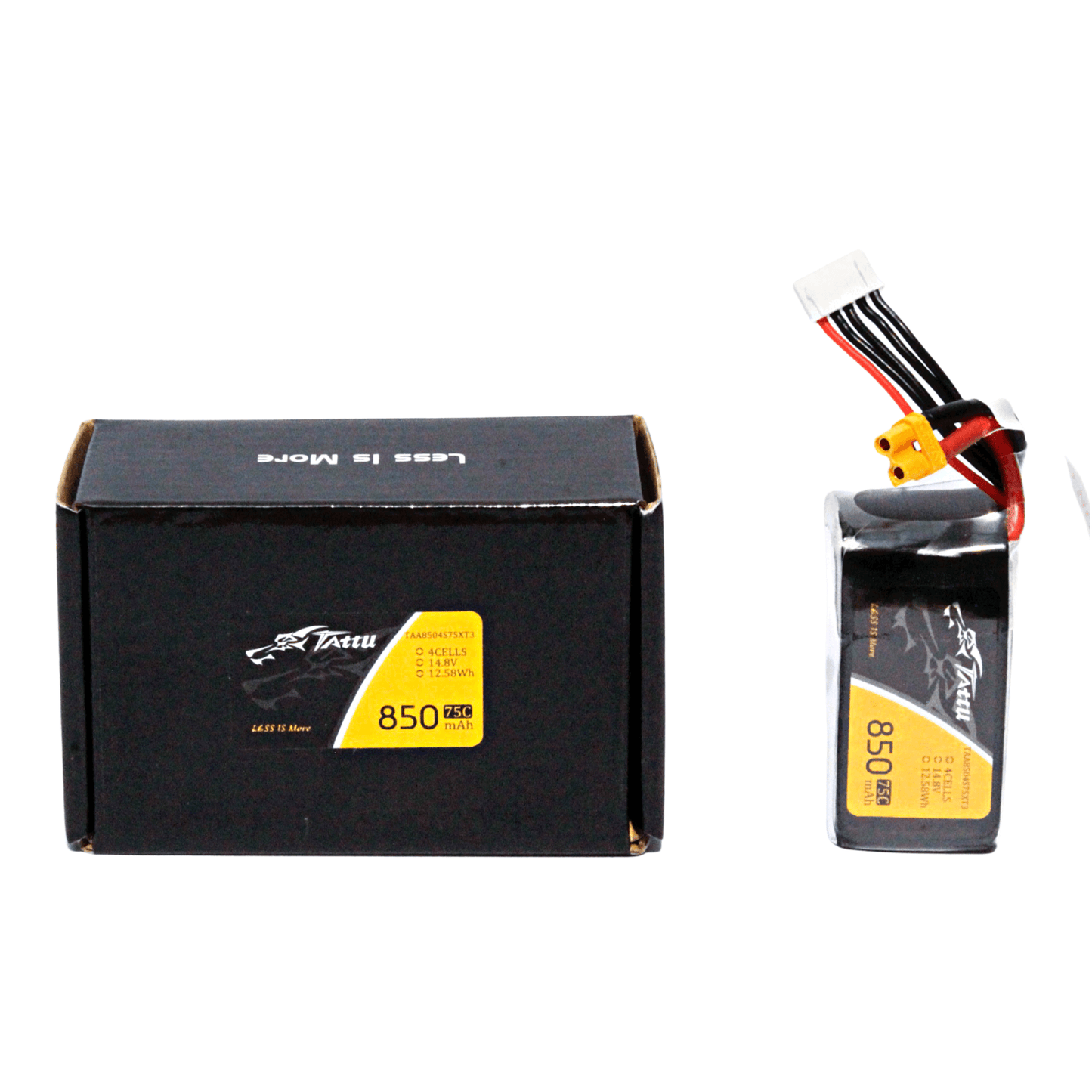 Batería Lipo TATTU 850 mah 14.8V 4S 75C con conector XT30