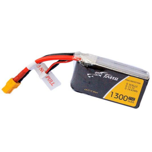 Batería Lipo TATTU 1300 mah 3S 75C conector XT60