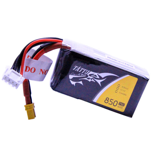 Batería Lipo TATTU 850 mah 3S 75C conector XT30U-F